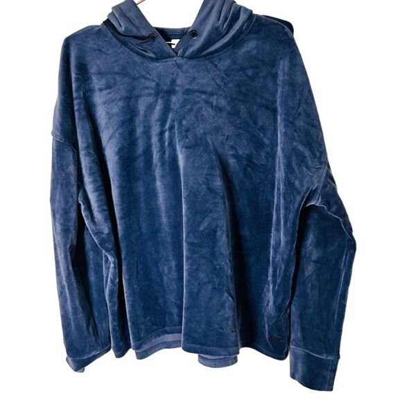 EUC DKNY Sport Grey Velvet Hoodie Medium - Picture 1 of 5